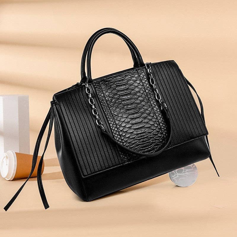 Large Capacity Faux Leather Tote Bag
