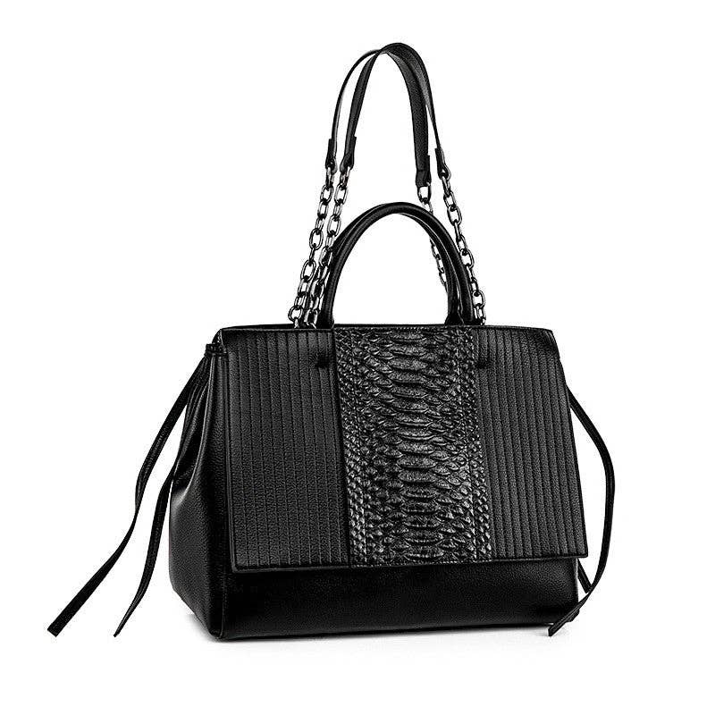 Large Capacity Faux Leather Tote Bag
