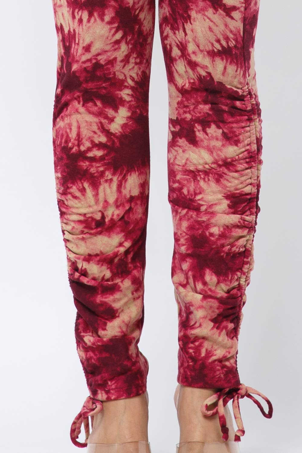 Tie Dye Top Side Tunnel Shirring Tie Leggings Set