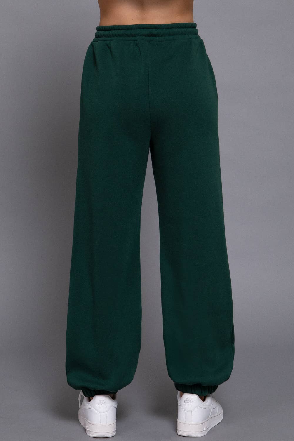 Fleece-Lined Wide Leg Jogger Pants