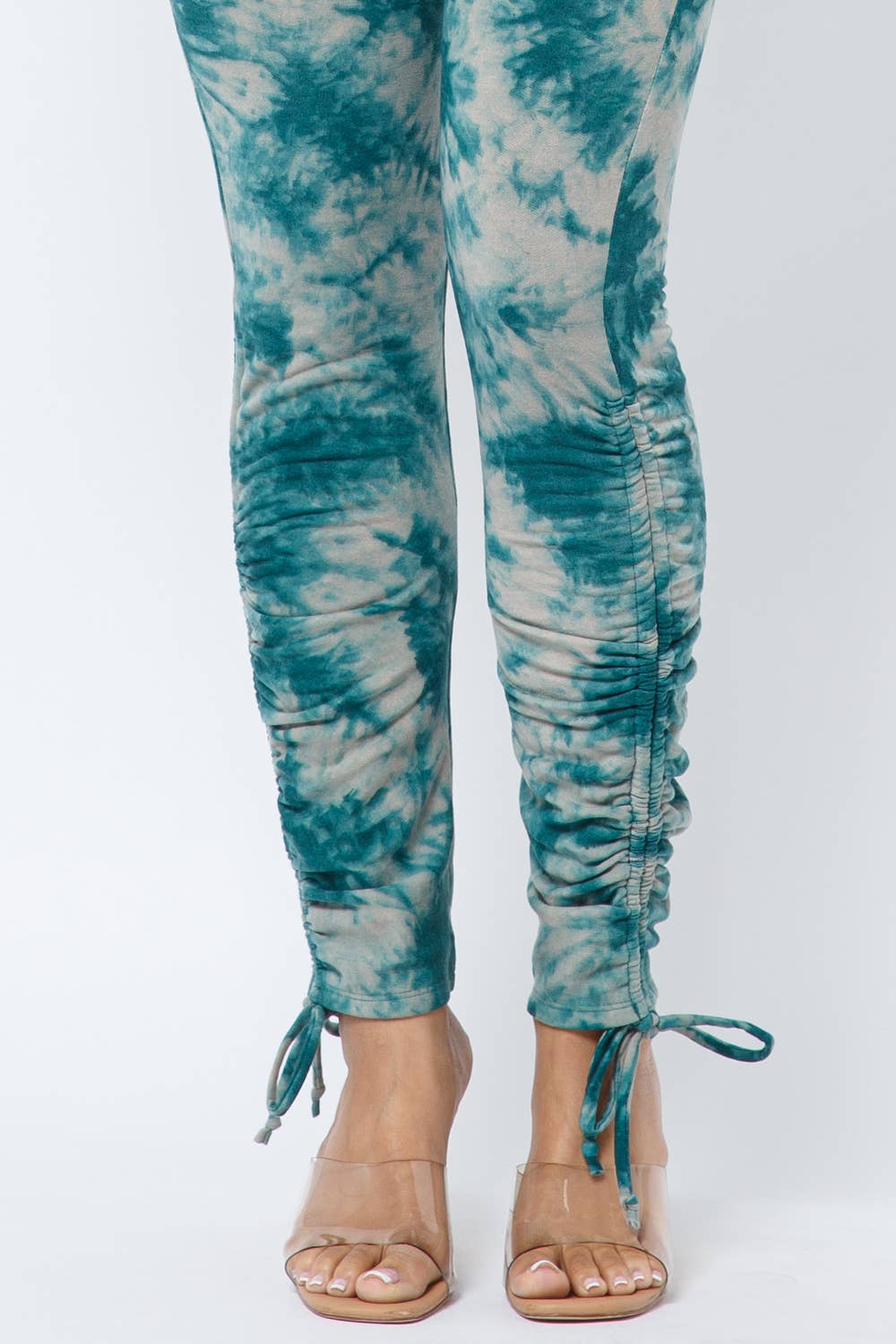 Tie Dye Top Side Tunnel Shirring Tie Leggings Set